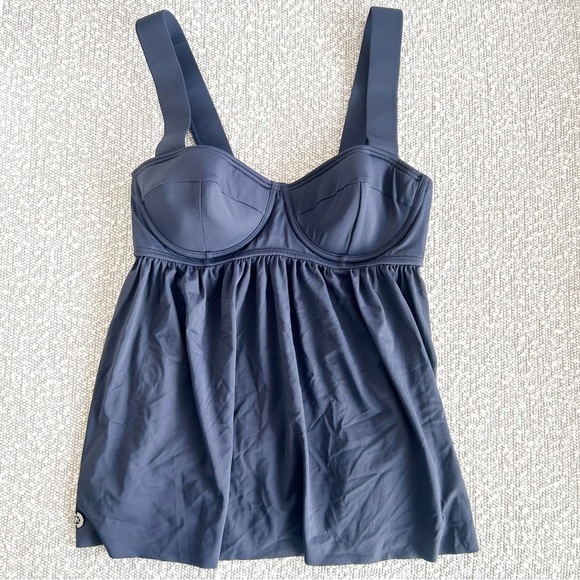 NEW $118 Michael Michael Kors Underwire Baby Doll Tankini Swim Top Size Small - Picture 3 of 9